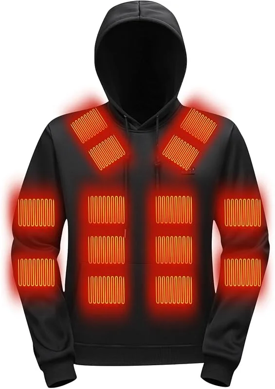 Beheizbare Hoodie Jacke Herren Damen Beheizbar Sweatshirt Heizjacke — Heizkleidung