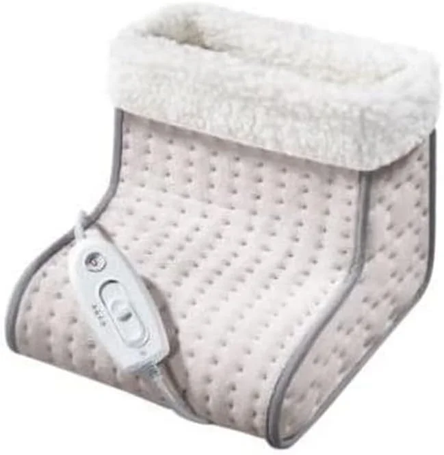 Sanitas Fußwärmer SFW 10 – Elektrischer Fußwärmer mit Teddyfutter, 3 Temperaturstufen, Schnellheizung, Abschaltautomatik, Überhitzungsschutz, herausnehmbares & waschbares Innenfutter, ca. 100 W — Heizung Warmepumpe