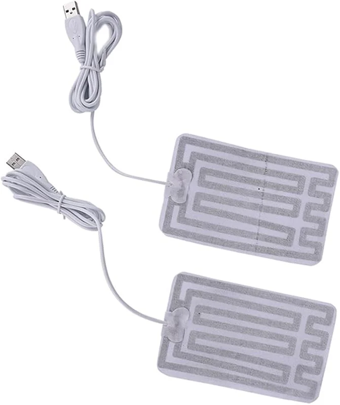1 Paar Kohlefaser-Stoffpolster, wasserdicht, USB-Heizhandschuhe, Winter-warme Hosen, beheizte Pads, trinkbar, for den Außenbereich, Thermo-Winter-Heizwesten-Pads, USB, elektrisch, behe — Heizkleidung