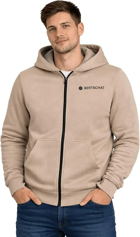 BERTSCHAT Beheizbare Hoodie Herren - Heizjacke - Heated pullover - Kapuzejacke mit powerbank- Fünf Heizzonen - Drei Heizstufen - Hoodie für Herren — Heizkleidung