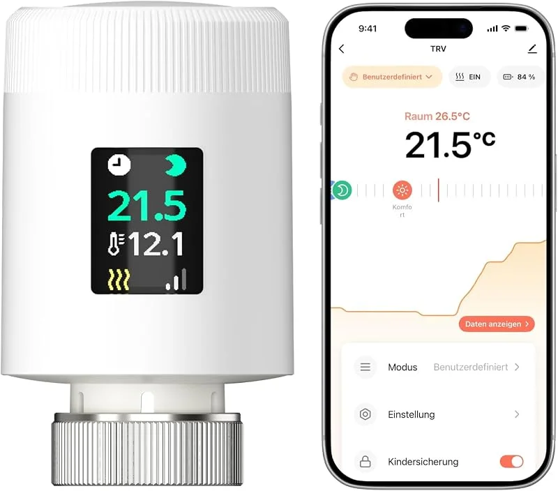 WLAN Heizkörperthermostat TRV901W — Heizung Warmepumpe