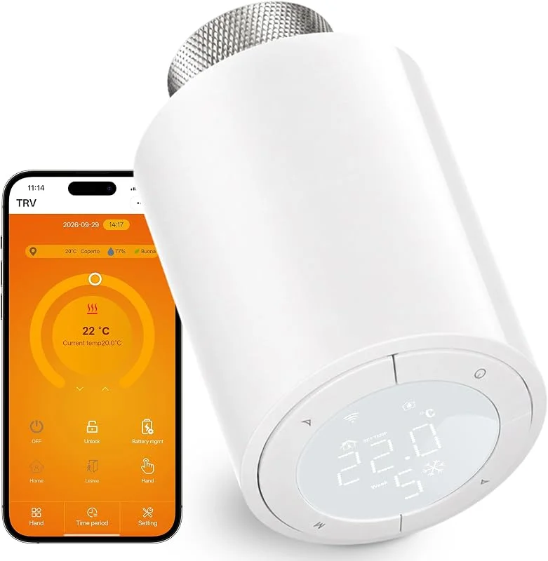 Beok Smartes Heizkörperthermostat Heizungsthermostat WLAN, Batteriebetrieb — Heizung Warmepumpe