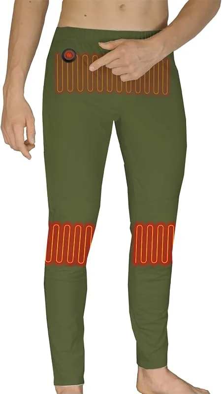 beheizte Thermohose mit Akku, Heizelemente an Knien und Lenden — Heizkleidung