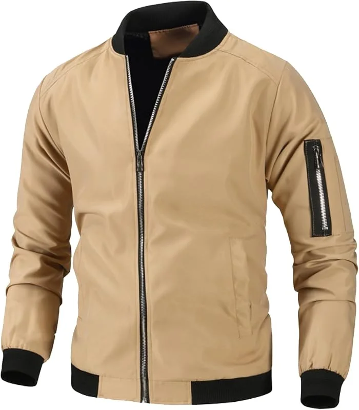 Generisch Bomberjacke Herren Leichte Sommerjacke Übergangsjacke Elegant — Heizkleidung