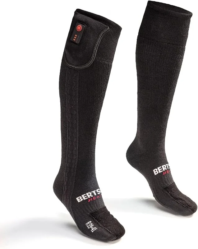 BERTSCHAT Beheizte Socken Long Edition Elite – Unisex, USB-aufladbar & Fernbedienung, 3 Heizstufen & 10 Std. Wärme, Für Ski, Outdoor & Raynaud — Heizkleidung