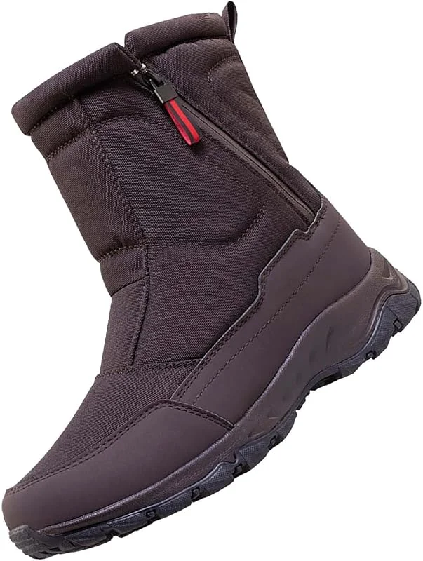 Herren Warm gefütterte Schneestiefel Winterstiefel Herren Barfußschuhe Winterschuhe Wanderschuhe Stiefeletten Rutschfest Trekkingschuhe Stiefel Men Outdoor Wanderstiefel Leichte Boots — Heizkleidung