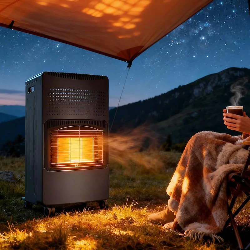 YRHome 4200W Gasheizung für Innenräume Keramik Gasheizstrahler Heizstrahler Gasofen Heizgerät Gasheizofen mit Gasschlauch & Schutzhülle Butan- oder Propangasflaschen bis 12kg Terrassenheizer Schwarz — Heizung Warmepumpe