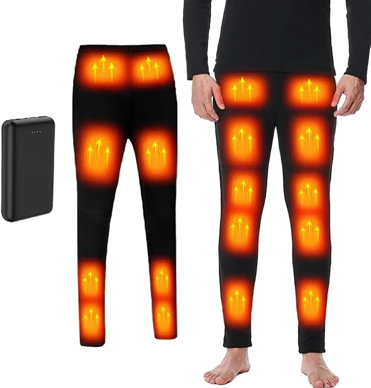 Beheizbare Thermounterwäsche für Männer und Frauen, Outdoor-Sport Graphen-Heizshirt & Hose, mit Batterie — Heizkleidung