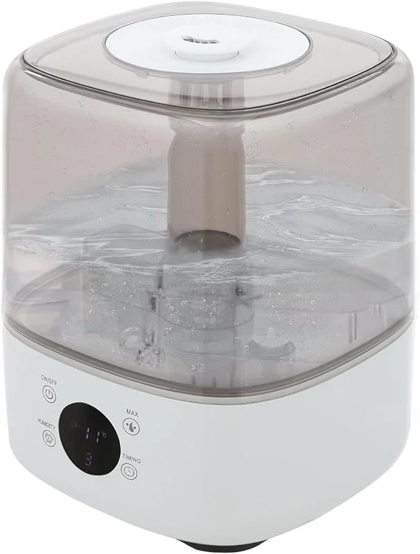 Luftbefeuchter, 5L Top-Fill-Luftbefeuchter mit 360° Drehbare Sprühkopf, Vernebler Luftbefeuchter mit Timer-Einstellungen, 35dB Leise Luftbefeuchter für Schlafzimmer, Kinderzimmer