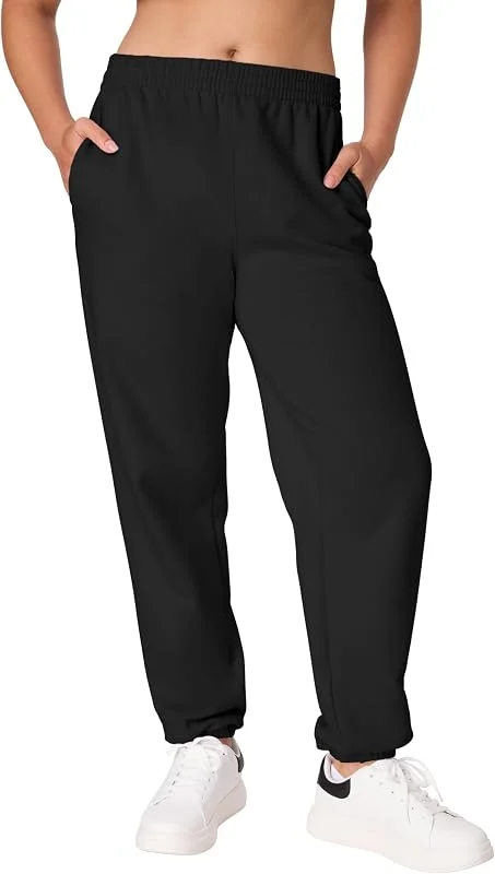 Hanes Damen-Jogginghose aus mittelschwerem Fleece der Originals-Kollektion, Sweathose mit Taschen, 76 cm, Plus-Größen — Heizkleidung