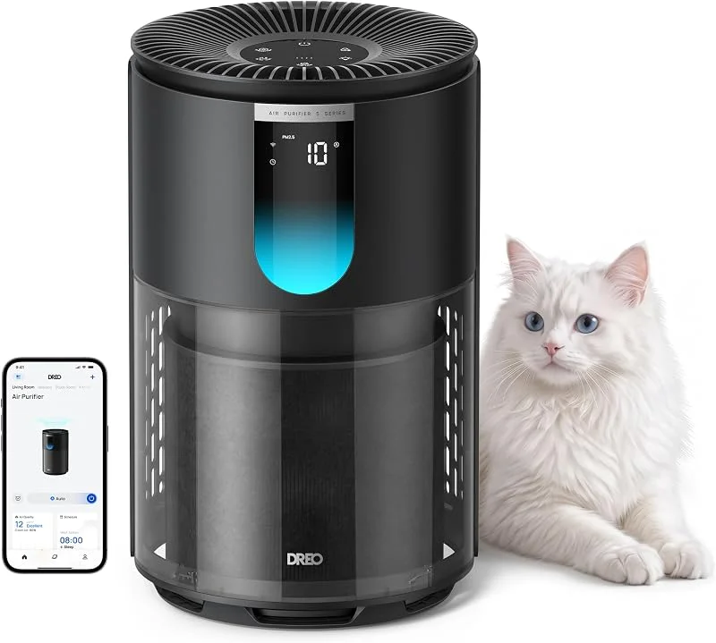 DREO Smart Luftreiniger 539AS für Allergiker & Haustiere, HEPA-Filter — Luftbefeuchter