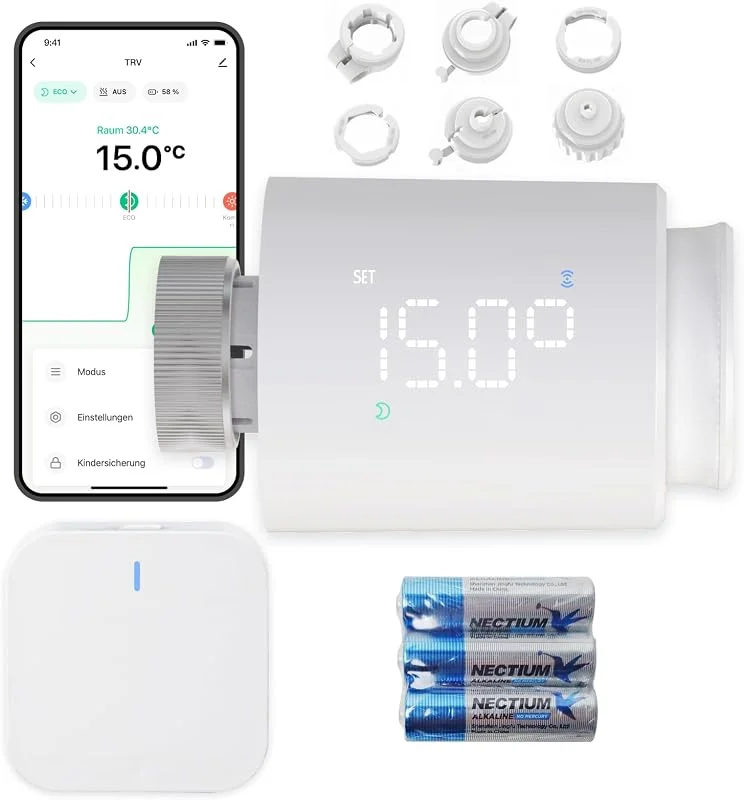 Zigbee Heizkörperthermostat Set mit Gateway TRV702Z — Heizung Warmepumpe