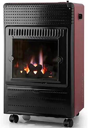 Blaue Flammenheizung HBF95 mit Keramik im Holzimitationsdesign. Maximale Leistung von 3.500 W. Energieklasse A — Heizung Warmepumpe