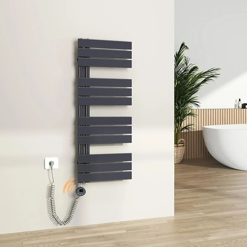 Badheizkörper elektrisch Thermostat 1041×400mm Anthrazit 400W — Heizung Warmepumpe