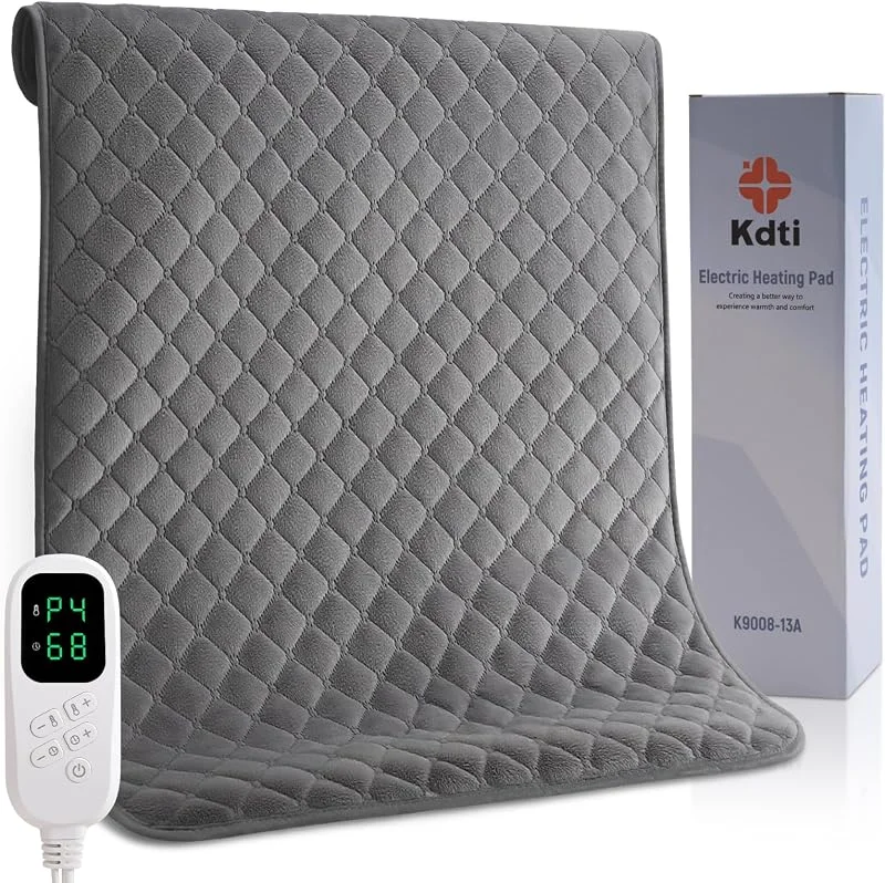 Elektrisches Heizkissen, 60 x 80 cm, mit automatischer Abschaltung und 6 Temperaturstufen, für Rücken, Nacken und Schultern, maschinenwaschbar, das perfekte Geschenk für Eltern oder Ehefrau — Heizung Warmepumpe