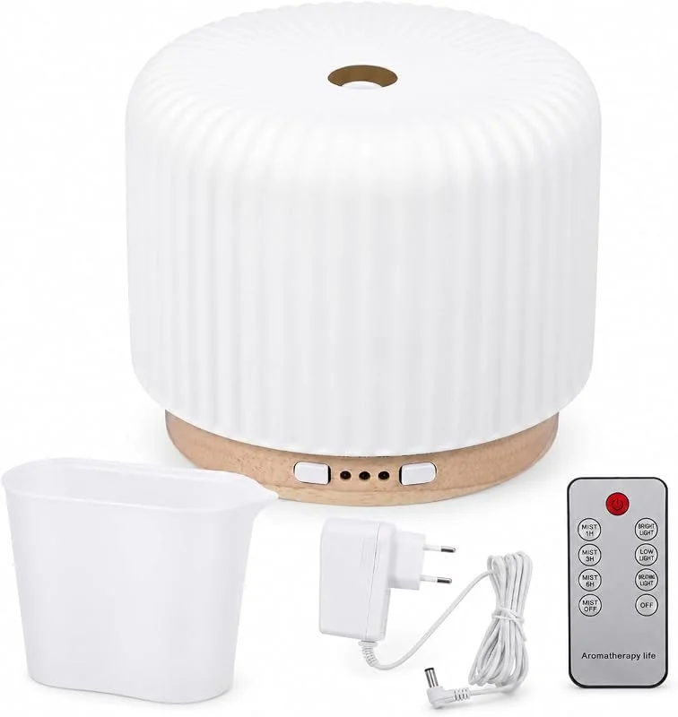 Cabilock 220 ml Aroma Diffuser Keramik, Ultraschall Luftbefeuchter mit LED