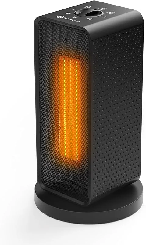 Qingning Elektrische Heizlüfter Energiesparend 1200W, 900W, mit 3 Heizstufen — Heizung Warmepumpe
