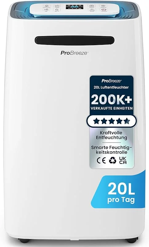 Pro Breeze 20L Luftentfeuchter mit 5, 5L Wassertank — Luftbefeuchter