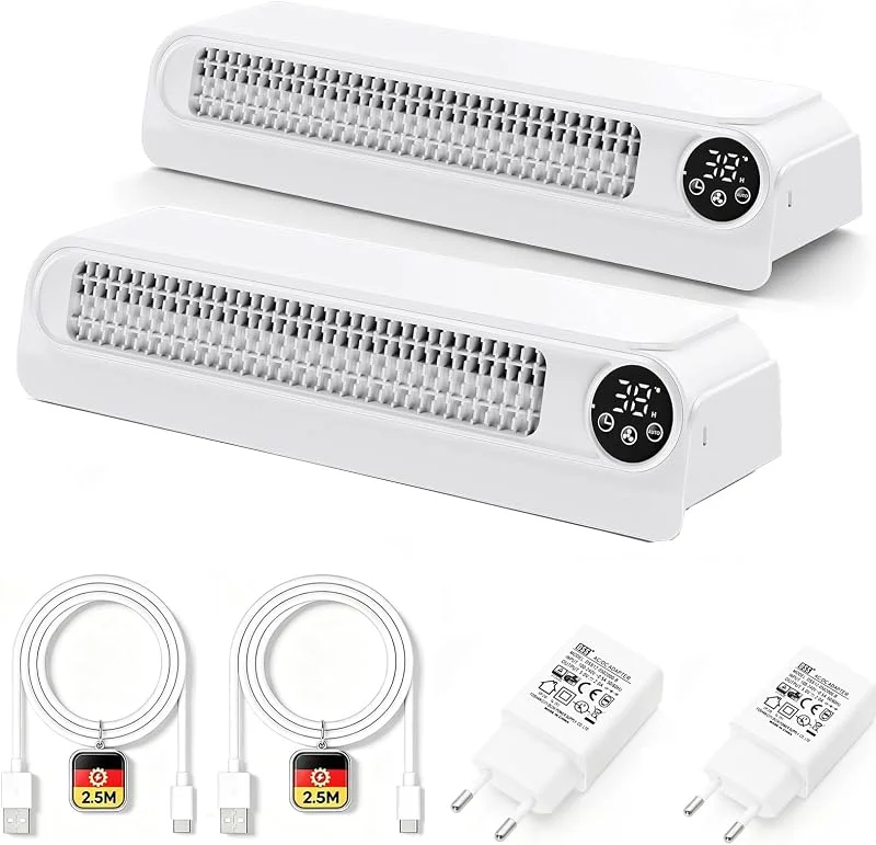 Heizkörper Ventilator, Heizungslüfter 2 Modi &3-Stufen, Timer-Funktion — Heizung Warmepumpe