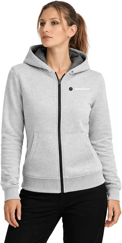 BERTSCHAT Beheizbare Hoodie Damen - Heizjacke - Heizpullover - Kapuzejacke mit powerbank - Fünf Heizzonen & DREI Heizstufen — Heizkleidung