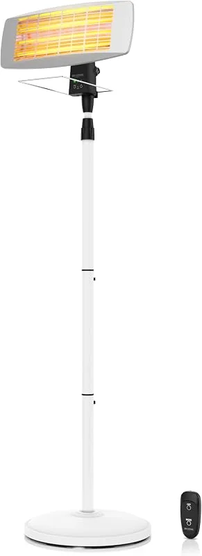 Brandson - Heizstrahler mit Fernbedienung Outdoor Indoor - Elektro Infrarot Terrassenheizstrahler - 3 Leistungsstufen Heizelemente - LED Power Indikator - Wandhalterung - Balkon Garten Terrasse — Heizung Warmepumpe