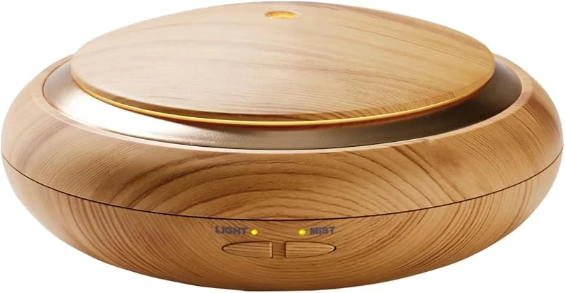 Promed AL-150 WS Aroma Diffuser 150 ml in Holzoptik – Ultraschall Diffuser für ätherische Öle, Duftdiffusor elektrisch mit 7 LED-Farben, Aroma Diffuser, Luftbefeuchter für Zuhause, Büro, Yoga & Studio