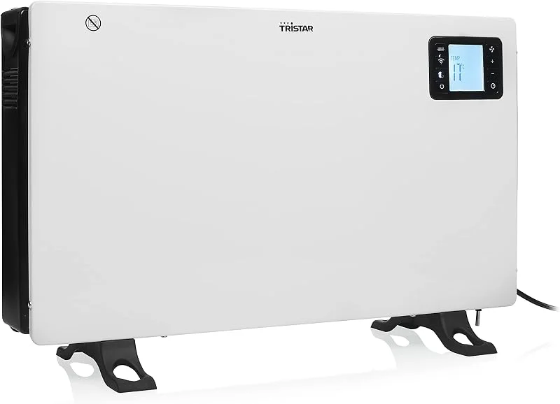 Tristar KA-5819 Vernetzbarer elektrischer Konvektor - Smart - Kostenlose App, digitales Display und Fernbedienung - 3 Wärmeeinstellungen - Frostschutzmodus - 2.000 W Weiß — Heizung Warmepumpe