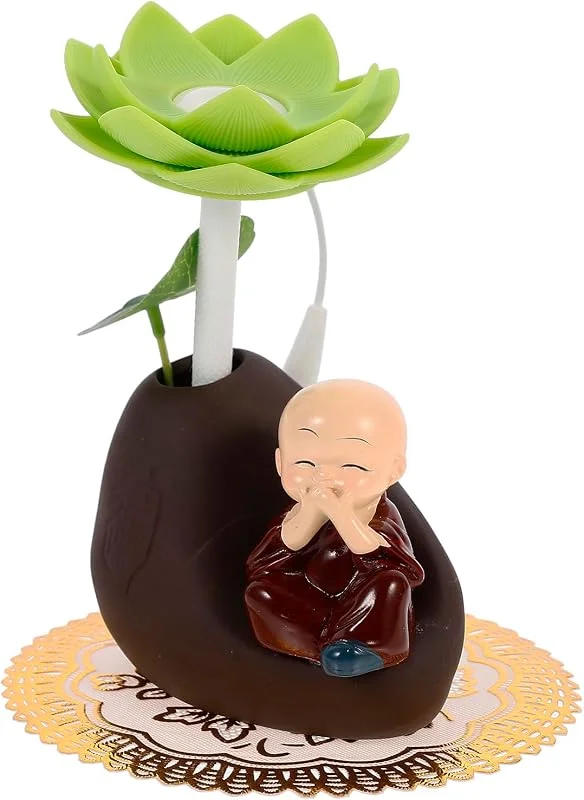 Keramik Lotus Zen Diffusor Grün für Yoga Raum und Büro Schreibtisch — Luftbefeuchter