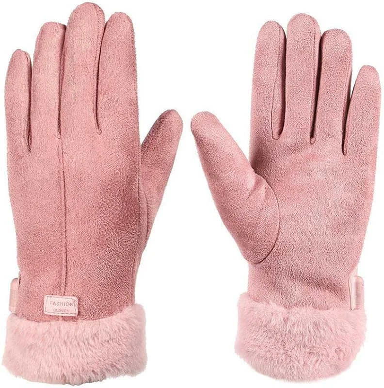 JAWSEU Elektrische Beheizbare Damen Winter Handschuhe, Rosa, Mehrere Sporthandschuhe, Wandern, Damen und Mädchen — Heizkleidung