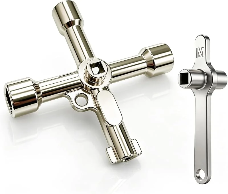 4 Kant Schlüssel Universalschlüssel Dreikantschlüssel Innenmaß 4mm, 5mm, 6mm, 8mm Schaltschrankschlüssel für Aufzüge Gas Wasser Heizung Entlüftungsschlüssel（5mm×5mm）für Heizkörper — Heizung Warmepumpe