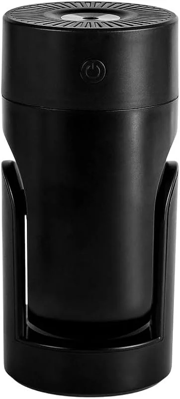 Tragbarer 360 Grad drehbarer Desktop-Luftbefeuchter mit USB-Stromversorgung für Büro für Schlafzimmer Reisen Ultra leise Funktion (schwarz)