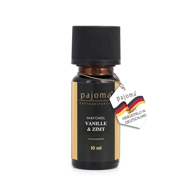 pajoma Duftöl 10 ml, Vanille & Zimt - Golden Line, feinste Parfümöle für Aromatherapie, Duftlampe, Premium Qualität — Luftbefeuchter