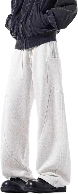 Wide Leg Jogginghose Herren Baggy Sporthose Freizeithose Trainingshose — Heizkleidung