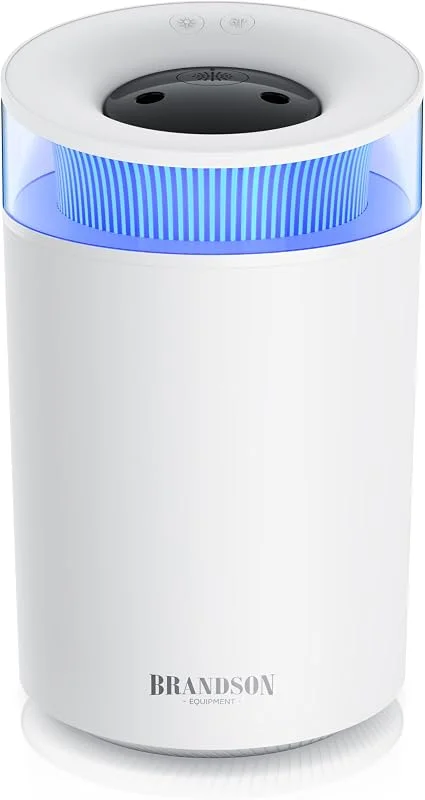 Luftbefeuchter 2, 5 Liter leise - 7 LED Farben Stimmungslicht – 2 schaltbare Dampfausgänge – integriertes Aromaöl Fläschchen – 20m² Wohnzimmer Schlafzimmer Kinderzimmer - weiß
