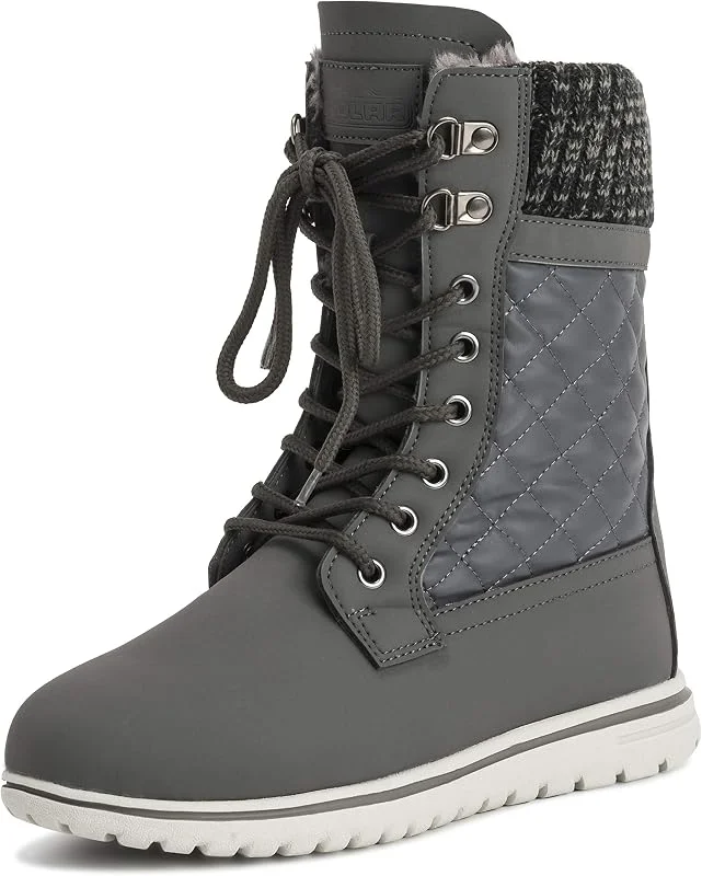 Polar Damen Winterstiefeletten – Wasserdicht, Strapazierfahig & Gefuttert – Knochelhoch mit Fleecefutter – Ideal fur Schnee, Wandern & Kaltes Wetter — Heizkleidung
