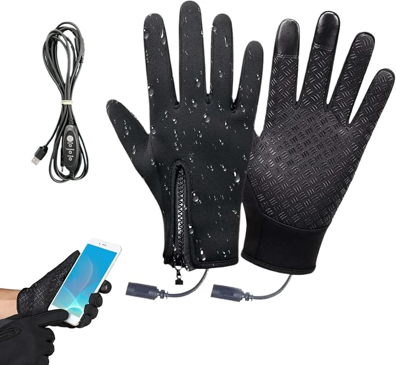 Beheizte Handschuhe für Herren Touchscreen-Taugliche Winddichte — Heizkleidung