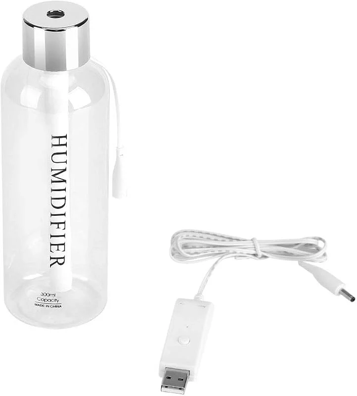 300 ml Mini-Luftverteiler, tragbarer Reise-Luftbefeuchter, USB-Wasserflaschen-Luftbefeuchter, niedlicher Schreibtisch-Luftbefeuchter für Auto und Zuhause, 17 x 5 x 5 cm, 6, 69 x