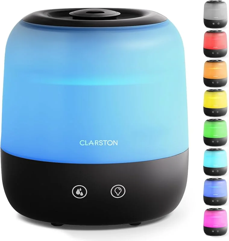 Clarston Luftbefeuchter Schlafzimmer, 2L Kaltnebel-Ultraschall, 24dB Leise