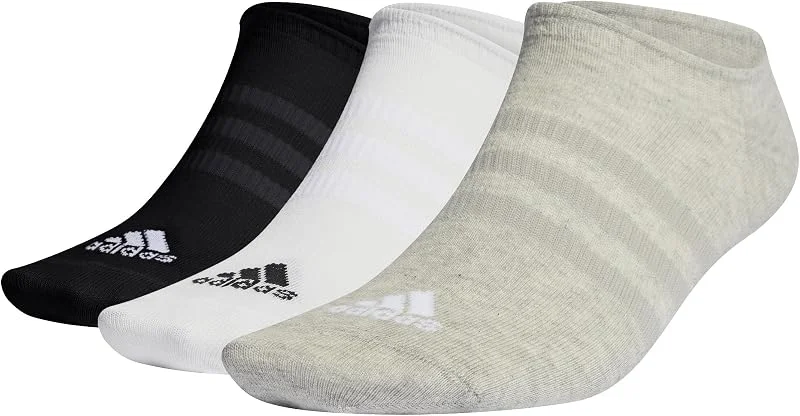 adidas Unisex Thin and Light No-Show Socken, 3 Paar — Heizkleidung