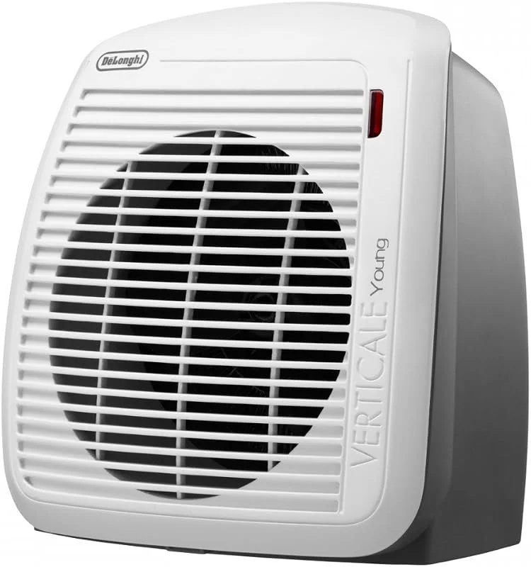 DeLonghi Schnellheizer HVY1030 - Heizgerät mit 2 Heizstufen für Räume bis max. 60 m³, Sicherheitsthermostat, Frostschutzfunktion, Raumthermostat, Sommerventilation, Weiß, Grau — Heizung Warmepumpe