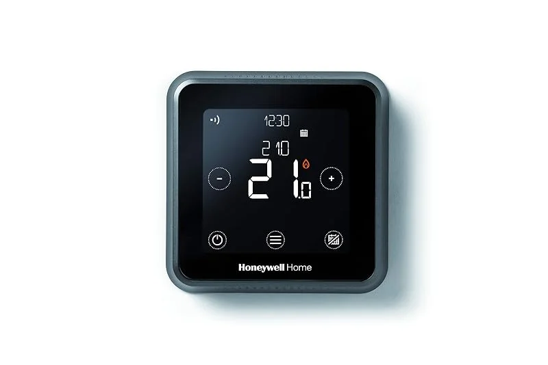 Honeywell Home Y6R910WF6042 Lyric T6 Wi-Fi Raumthermostat und verdrahtete Empfängerbox, Wandmontage, Schwarz — Heizung Warmepumpe