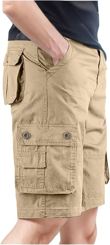Generisch Cargohose Herren Baumwolle Outdoorhose Lange Baggy Hose Casual Freizeithose Pants Herren Kordelzug Outdoorhose Stretch Chino Männer Modern mit Taschen — Heizkleidung