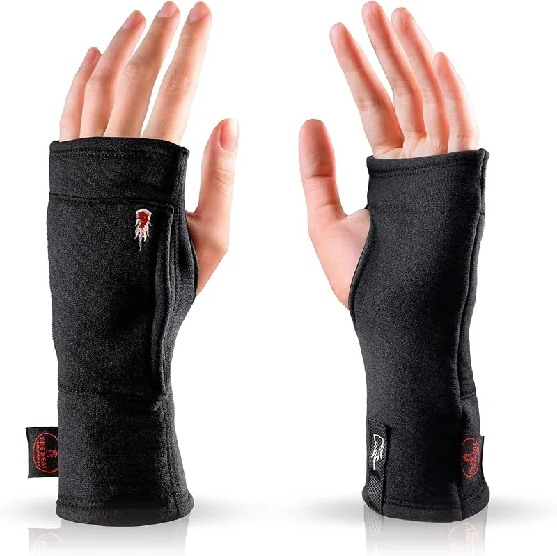 THE HEAT COMPANY - Merino Tube - Fingerlose Merino Handschuhe - Premium Qualität - Pulswärmer für Damen & Herren - Handschuhe ohne Fingerkuppen: Halbfinger Handschuhe - Handstulpen — Heizkleidung
