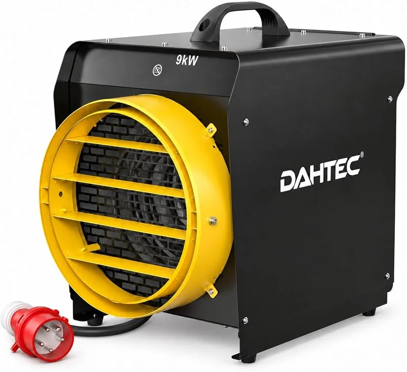 DAHTEC Heizlüfter 9000W 400V IP24 Industrie, Heizkanone Bautrockner — Heizung Warmepumpe