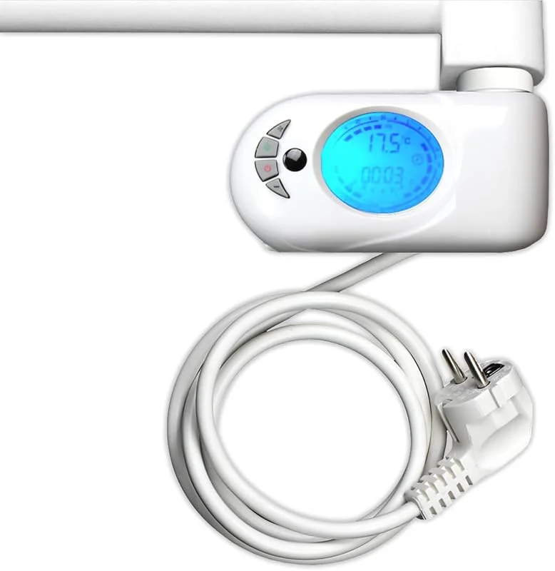 Heizstab mit digitalem Thermostat für Badheizkörper mit Wochenprogramm elektrisch Elektro 900 Watt — Heizung Warmepumpe