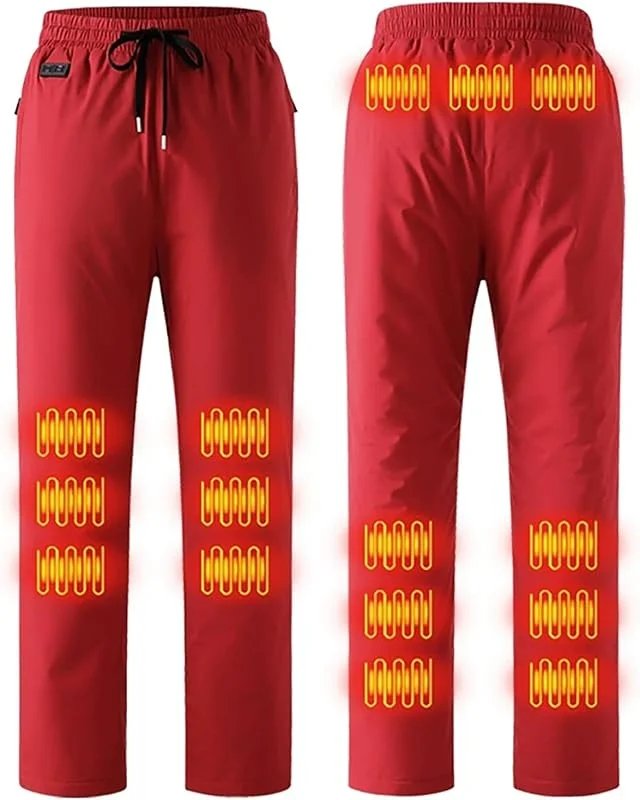 Outdoorhose Herren Beheizbare Herren-Winterhose, beheizbare Thermohose, fleecegefütterte beheizbare Hose, fleecegefütterte Freizeithose Kurz Herren Hose — Heizkleidung