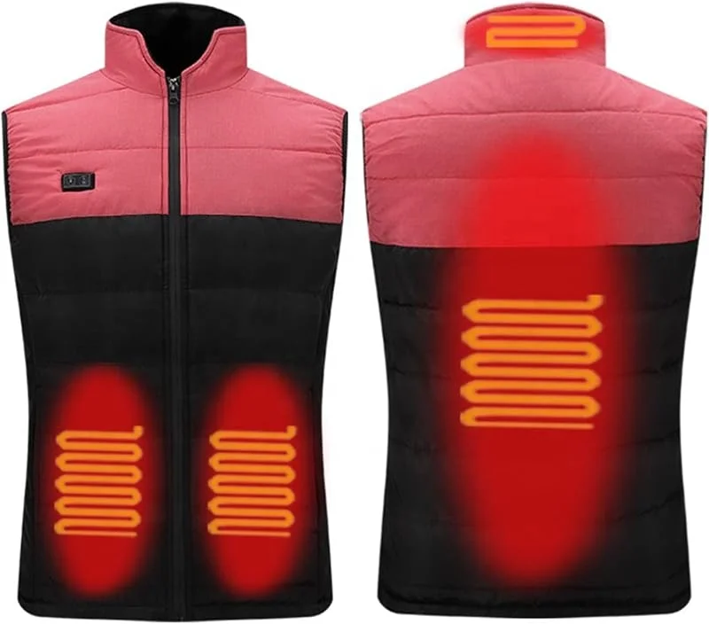 HB1 Unisex Beheizte Weste USB Wiederaufladbar Leichte Ärmellose Heizweste Daunenjacke (Power Bank Nicht Im Lieferumfang Enthalten) — Heizkleidung