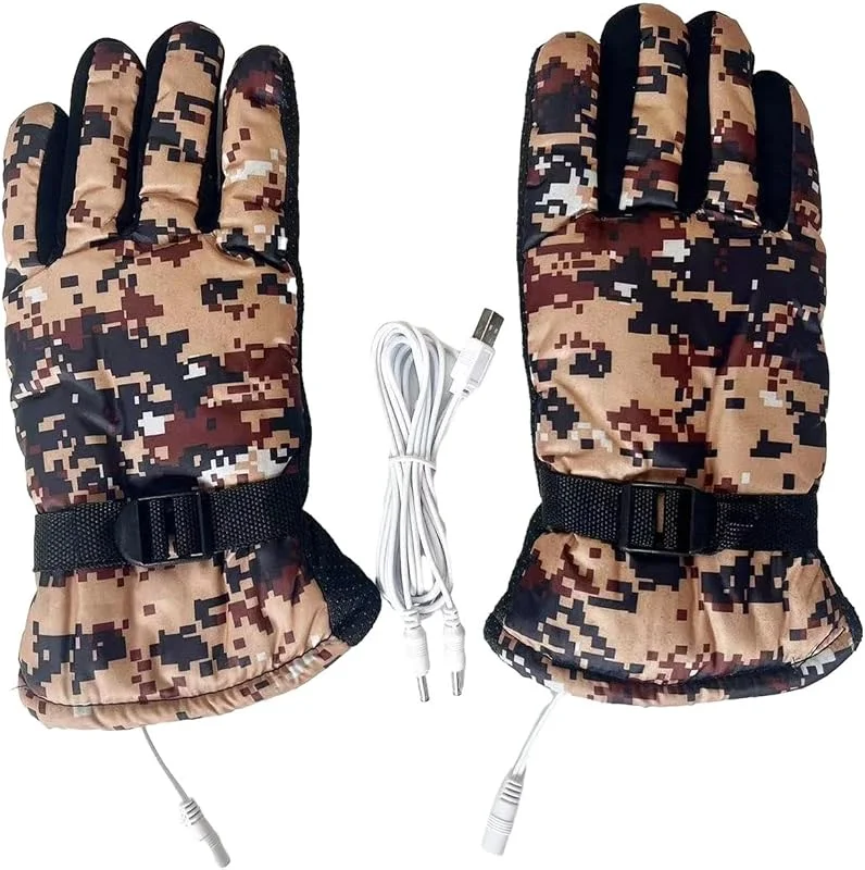 Touchscreen Beheizte Handschuhe - Anti-Rutsch Beheizte Skihandschuhe, Wasserdichte USB Heizhandschuhe Touchscreen Handschuhe Outdoor Handwärmer Handschuhe für Motorrad Camping Angeln — Heizkleidung