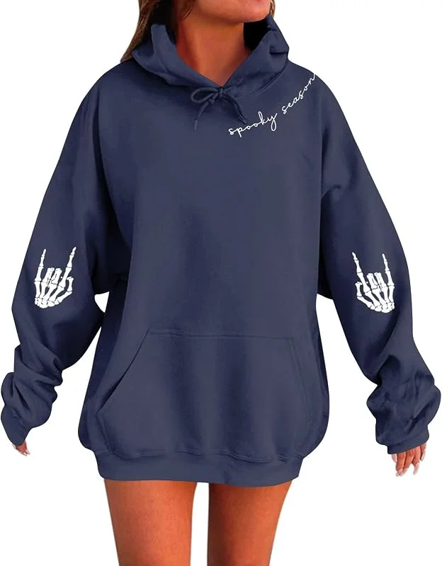 Generisch Kapuzenshirt Damen Plus Size Langarm Sportlich Sweater Modisches Herbst Lauschig Women Lose Kaputze Einfarbige — Heizkleidung