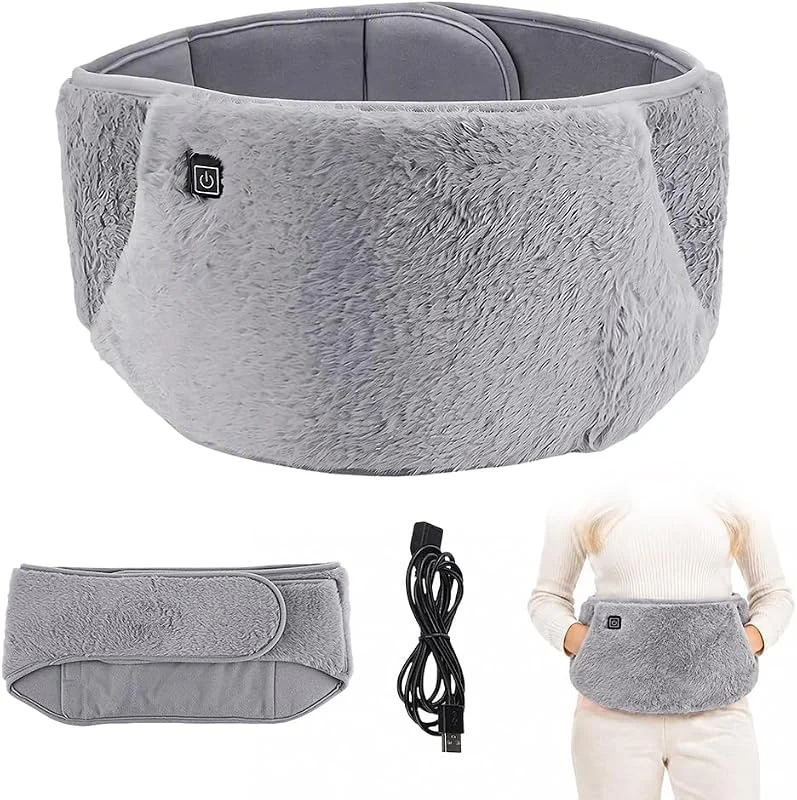 105×20cm Wärmegürtel Periode, 3-Stufen Elektrischer Gürtel, 2 In 1 Lendenwirbelwärmer Mit Handtaschen Mit 1.5m USB, Wärme Gürtel, Für Taille, Rücken, Nacken, Schulter, Bauch, Leistenschmerzen — Heizkleidung